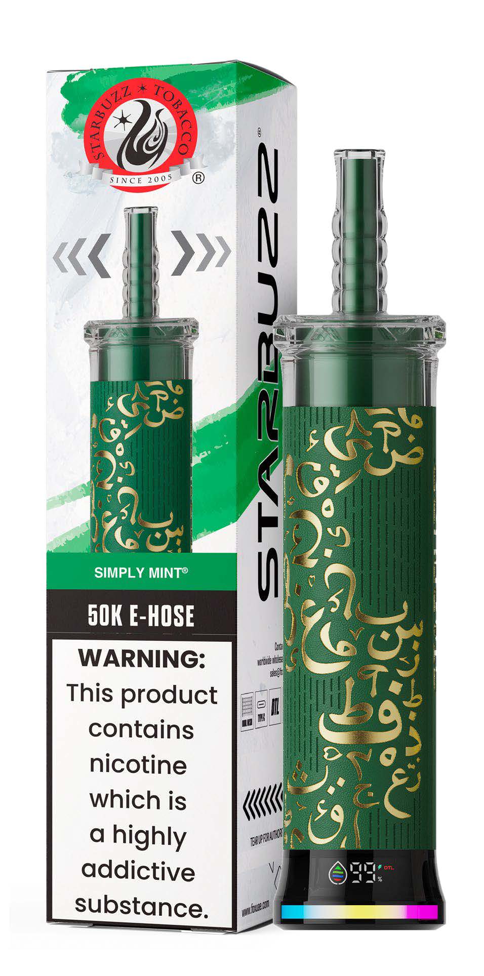 Simply Mint Starbuzz E-Hose 50K Disposable Vape
