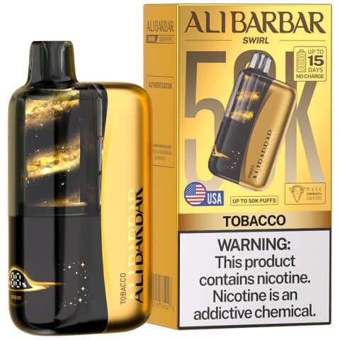 Tobacco Alibarbar Swirl 50K Disposable Vape