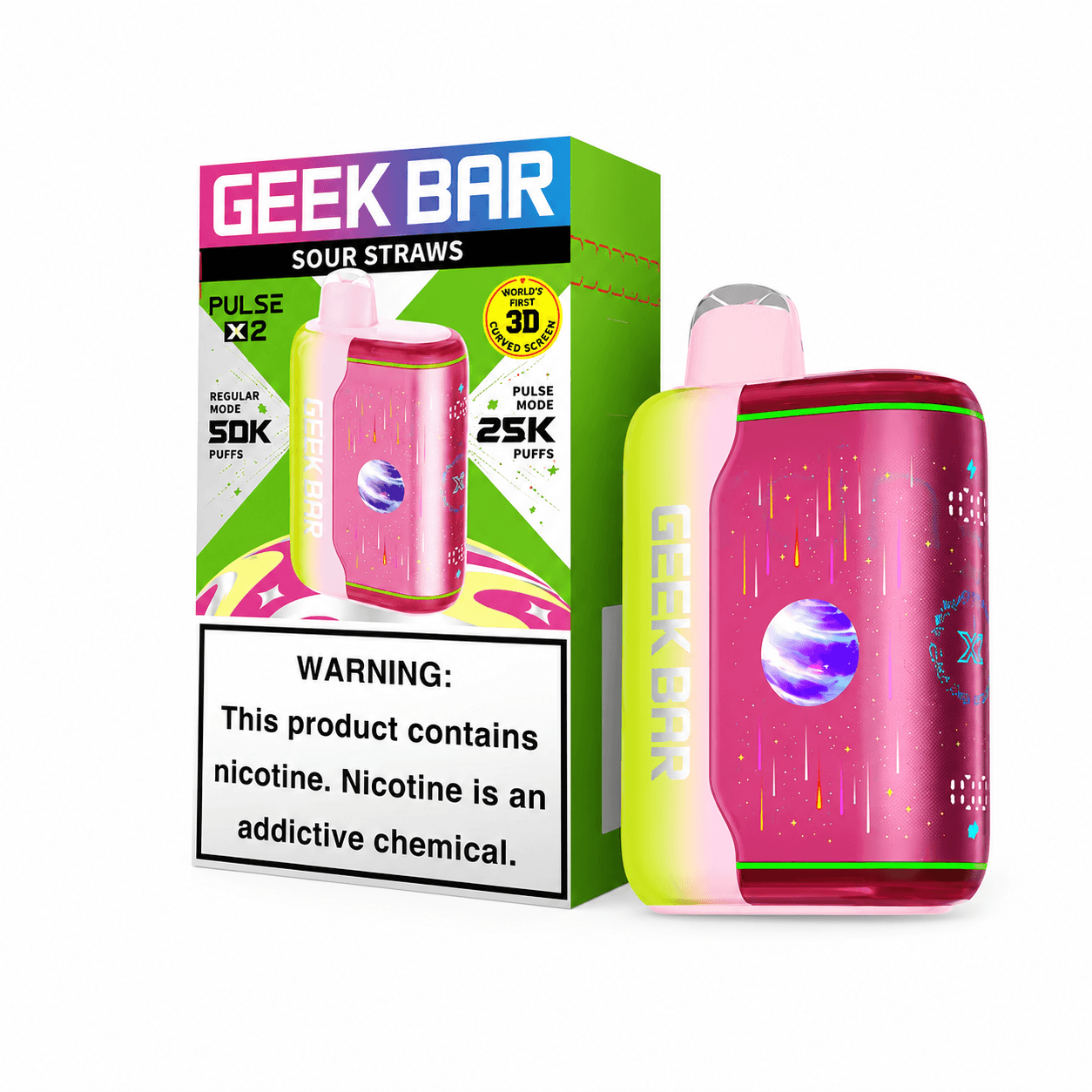 Sour Straws Geek Bar Pulse X2 50K Disposable Vape