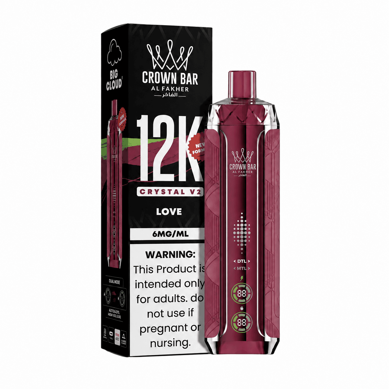 Love Al Fakher Crown Bar Crystal V2 12K Love Al Fakher Crown Bar Crystal V2 12K