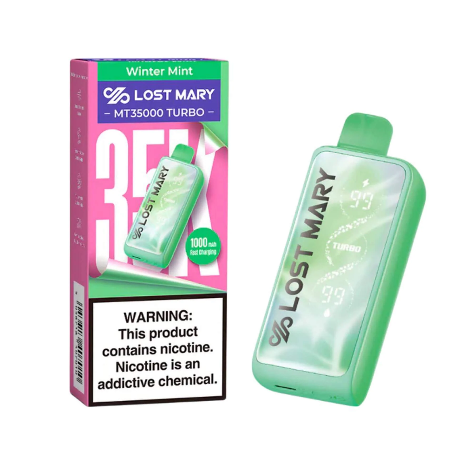 Winter Mint Lost Mary MT35000 Turbo Disposable Vape 35000 Puffs