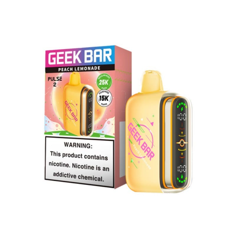 Peach Lemonade Geek Bar Pulse 2 25K Disposable Vape