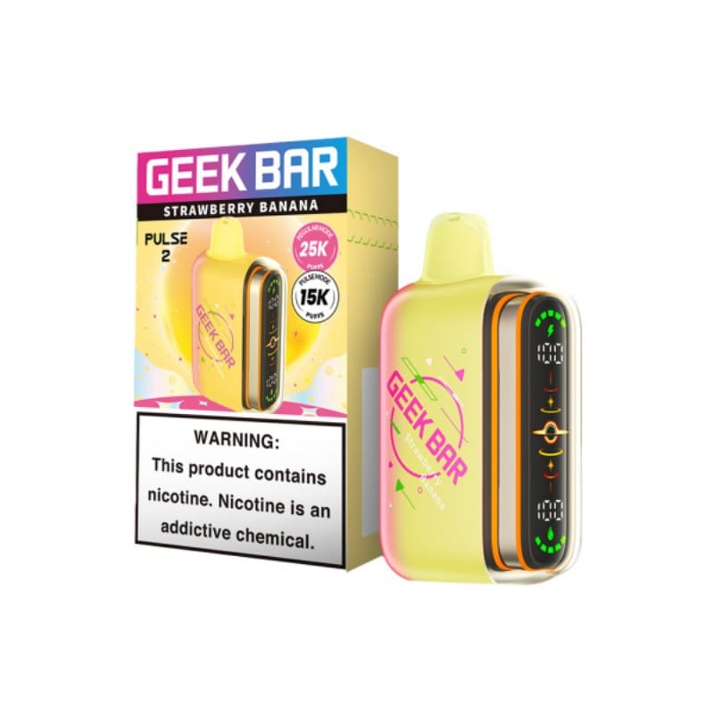 Strawberry Banana Geek Bar Pulse 2 25K Disposable Vape